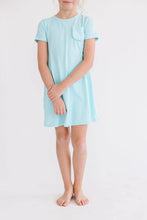 Load image into Gallery viewer, Aqua T-Shirt Dress