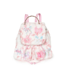Load image into Gallery viewer, OMG Accessories - Butterfly Patched Bow Print Plush Mini Backpack