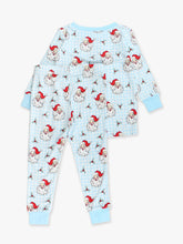 Load image into Gallery viewer, RuffleButts - SoftSnooze™ Kids Bamboo Viscose Blue Dear Santa Long Sleeve Pajama Set (12/18m-9/10)