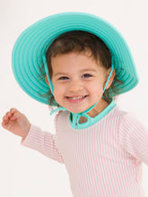 Load image into Gallery viewer, Ruffle Butts: Girls Island Blue Swim Hat