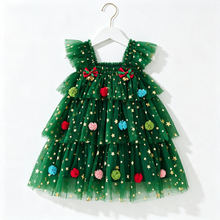 Load image into Gallery viewer, Little Trendy - Girls Christmas Sequin Dress Holiday Tulle Dress