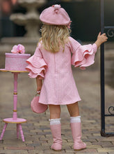 Load image into Gallery viewer, Mia Belle Girls - Best Pick Pink Tiered Sleeve Dress (2T-8Y)