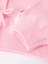 Load image into Gallery viewer, Rylee Faith Designs - Baby Girl Christmas Pink Santa Bow Knit Cardigan Sweater (2t-6)