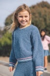 Load image into Gallery viewer, Feather 4 Arrow- Dreamer Knit Top (Dusty Blue, 2Y-13Y)