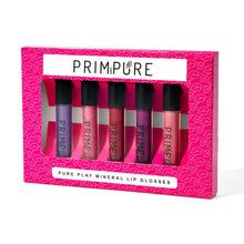 Load image into Gallery viewer, Prim and Pure - Pure Play Vegan Lip Glosses - 5 pack Boxed Set