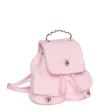 Load image into Gallery viewer, OMG Accessories - Heart Sherpa Drawstring Flap Mini Backpack