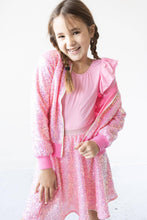 Load image into Gallery viewer, Bubblegum Pink Sequin Twirl Skort