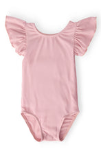 Load image into Gallery viewer, Vintage Pink S/S Flutter Sleeve Leotard