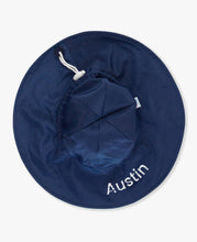 Load image into Gallery viewer, Ruffle Butts: Kids Navy Sun Protective Hat