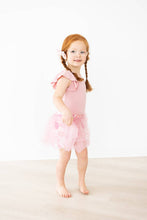 Load image into Gallery viewer, Vintage Pink S/S Flutter Sleeve Leotard