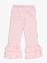 Load image into Gallery viewer, Ruffle Butts- Baby Girls Pink Ruffle Flare Pants (3m-18m)