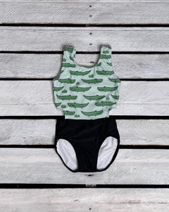 Tidewater Tots- Gator Girls Cutout with Bow (2T-8)