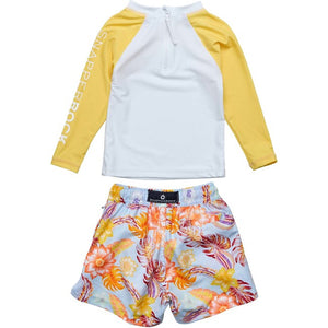 Snapper Rock- Boho Tropical Sustainable Set (Floral Yellow, 3m-36m)