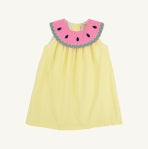 Load image into Gallery viewer, Beaufort Bonnet- Sleeveless Tabitha's Teacher's Pet Dress - Broadcloth- Lake Worth Yellow/Hamptons Hot Pink/Gibson Island Green (2T-6)