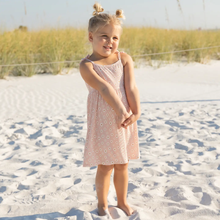 Load image into Gallery viewer, Emerson and Friends- Pink Daisy Ribbed Bamboo Sundress (2T-7T)