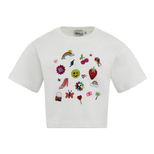 Load image into Gallery viewer, Lola and the Boys- Sparkle Doodle Crop T-shirt (2-8)