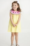 Load image into Gallery viewer, Beaufort Bonnet- Sleeveless Tabitha's Teacher's Pet Dress - Broadcloth- Lake Worth Yellow/Hamptons Hot Pink/Gibson Island Green (2T-6)