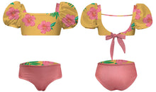 Load image into Gallery viewer, Pepita &amp; Me- BUBBLE BIKINI- HIBISCUS AMARILLO - SHINE (2-12)