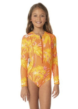 Load image into Gallery viewer, Maaji- Miku Girls Swimwear LS One Piece: Golden Swell (4-14)