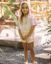Load image into Gallery viewer, Feather 4 Arrow- Weekend Short: Terry Hoody - Pop Pink Ombre (2y-13y)