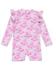 Load image into Gallery viewer, Snapper Rock- PINK LAGOON LS SUNSUIT (3m-24m)