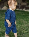 Load image into Gallery viewer, Feather 4 Arrow - Finn Romper: Navy (3M-24M)