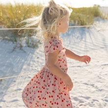 Load image into Gallery viewer, Emerson and Friends- Pink Daisy Ribbed Bamboo Sundress (2T-7T)