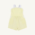 Load image into Gallery viewer, Beaufort Bonnet - Ruthie Romper Dallas Dot:  Yellow/Worth Ave White (2t-6)