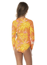 Load image into Gallery viewer, Maaji- Miku Girls Swimwear LS One Piece: Golden Swell (4-14)