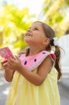 Load image into Gallery viewer, Beaufort Bonnet- Sleeveless Tabitha's Teacher's Pet Dress - Broadcloth- Lake Worth Yellow/Hamptons Hot Pink/Gibson Island Green (2T-6)