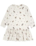 Load image into Gallery viewer, Feather 4 Arrow - Jules Horse Hacci Dress: Ivory (2/3-8/9)