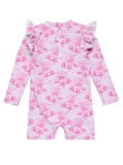 Load image into Gallery viewer, Snapper Rock- PINK LAGOON LS SUNSUIT (3m-24m)