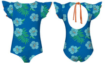 Load image into Gallery viewer, Pepita &amp; Me- ALISSON ONE PIECE- DAYANA ONE PIECE- HIBISCUS AZUL (2-14)