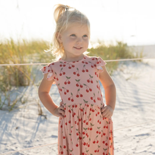Load image into Gallery viewer, Emerson and Friends- Pink Daisy Ribbed Bamboo Sundress (2T-7T)