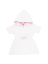 Load image into Gallery viewer, Rufflebutts- Girls White Terry Cover-Up (3m-24m)