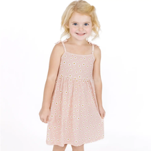 Load image into Gallery viewer, Emerson and Friends- Pink Daisy Ribbed Bamboo Sundress (2T-7T)