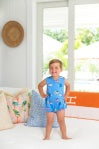 Load image into Gallery viewer, Beaufort Bonnet- Patton Play Bubble- Here Fishy Fishy (0m-2T)