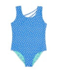 Load image into Gallery viewer, Feather 4 Arrow- Summer Sun Reversible One-piece: Aqua Crystal (6m-24m)