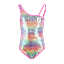 Load image into Gallery viewer, Lola and the Boys- Sequin Rainbow Swim (2-8)