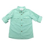 Load image into Gallery viewer, Saltwater Boys- FLAGLER FISHING SHIRT- Green Stripe (2-12)