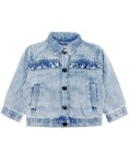 Load image into Gallery viewer, Feather 4 Arrow- Ines Ruffle Denim Jacket (2y-9y)