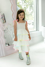 Load image into Gallery viewer, Lola and the Boys- Rainbow Tiered Bow Dress (2-12)