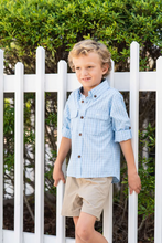 Load image into Gallery viewer, Saltwater Boys- FLAGLER FISHING SHIRT- Blue Stripe (2-12)