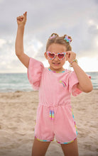 Load image into Gallery viewer, Lola and the Boys- Velour Rainbow Gems Romper (2-8)