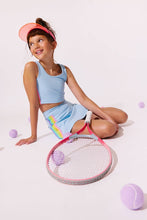 Load image into Gallery viewer, Lola and the Boys- Blue Rainbow Sherbet Sequin Tennis Set (4-6)