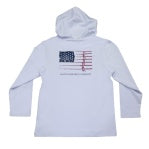 Load image into Gallery viewer, Salt Water Boys- PERFORMANCE HOODIE: White Flag (12m-24m)