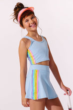 Load image into Gallery viewer, Lola and the Boys- Blue Rainbow Sherbet Sequin Tennis Set (4-6)