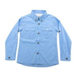 Load image into Gallery viewer, Saltwater Boys- FLAGLER FISHING SHIRT- Blue Stripe (2-12)