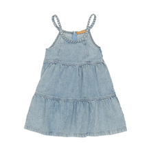 Load image into Gallery viewer, Joe’s Jeans - Girls Denim Halter Dress W/Braided Strap: Bleach Wash (4-6X)