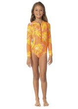 Load image into Gallery viewer, Maaji- Miku Girls Swimwear LS One Piece: Golden Swell (4-14)